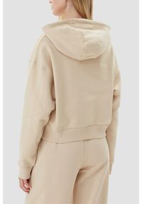 Guess - GUESS Beżowa bluza z kapturem damska z cyrkoniami Primula, Rozmiar L. Typ kołnierza: kaptur. Kolor: beżowy #4