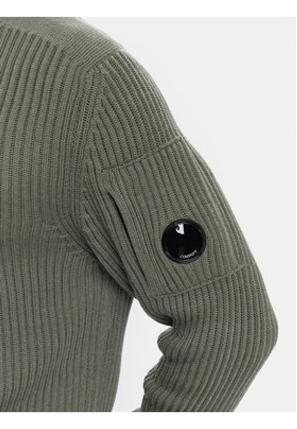 C.P. Company Golf 19CMKN220A006595A Zielony Regular Fit. Typ kołnierza: golf. Kolor: zielony. Materiał: syntetyk