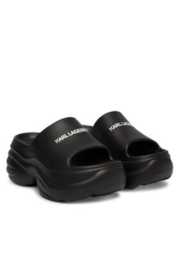 Karl Lagerfeld - KARL LAGERFELD Klapki KL88900A Czarny. Kolor: czarny. Materiał: syntetyk. Szerokość buta: średnie
