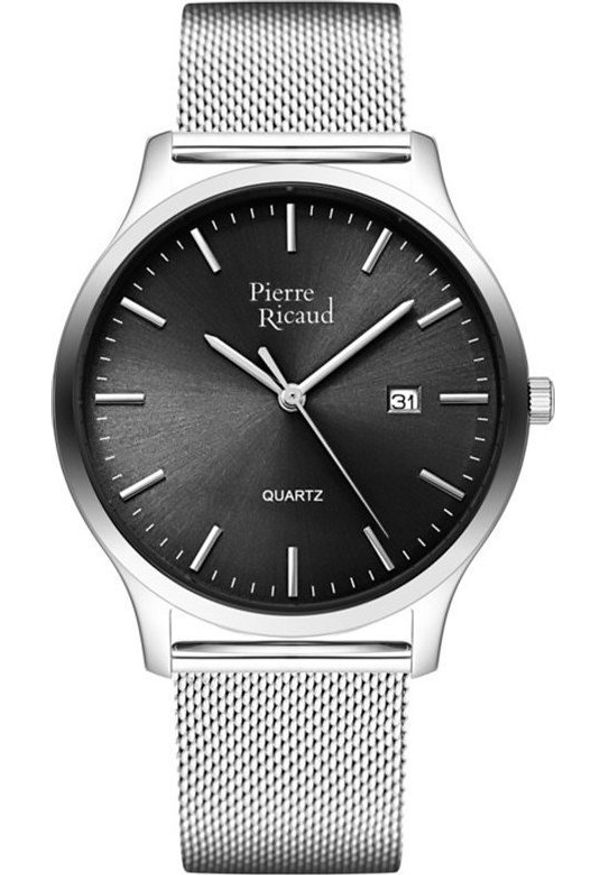 Zegarek Pierre Ricaud Zegarek męski Pierre Ricaud P91094.5114Q srebrny. Kolor: srebrny