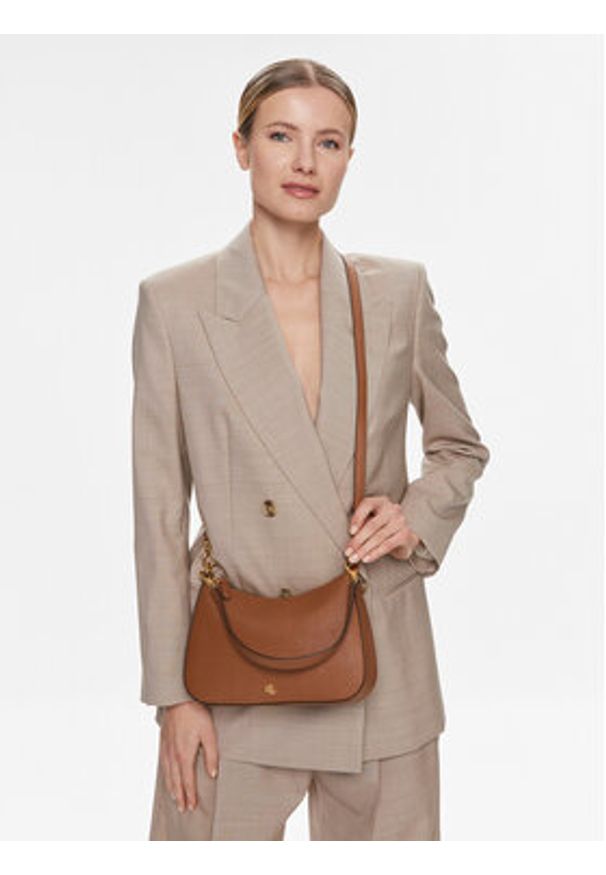 Lauren Ralph Lauren Torebka Danni 26 431883768007 Brązowy. Kolor: brązowy. Materiał: skórzane
