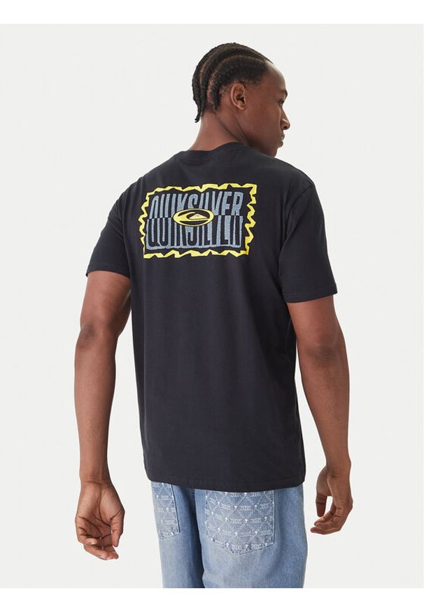 Quiksilver T-Shirt Gotam EQYZT08177 Czarny Regular Fit. Kolor: czarny. Materiał: bawełna