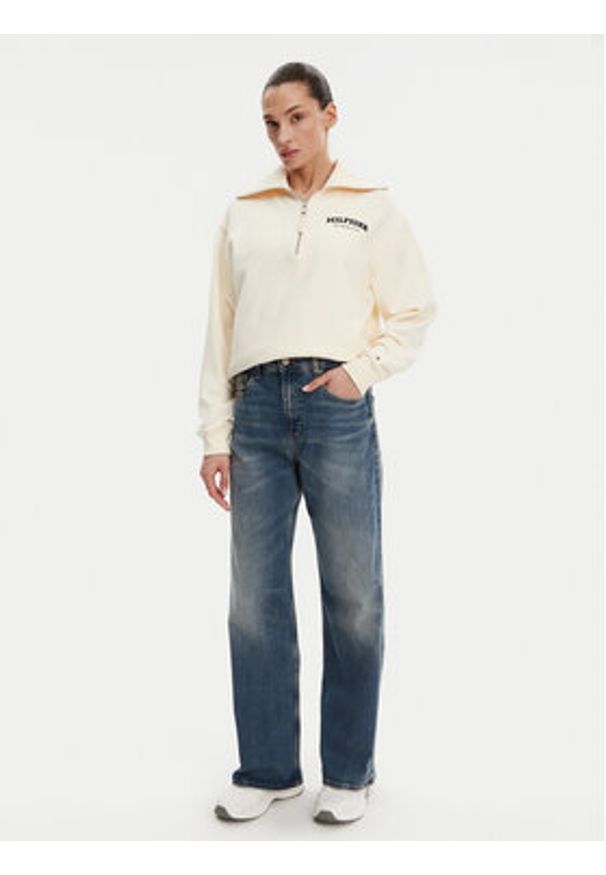Tommy Jeans Jeansy Mia DW0DW21280 Granatowy Straight Fit. Kolor: niebieski