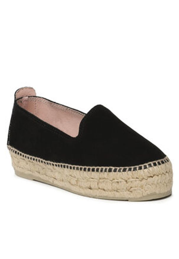 Manebi Espadryle Double Sole Espadrilles K 1.0 D0 Czarny. Kolor: czarny. Materiał: zamsz, skóra