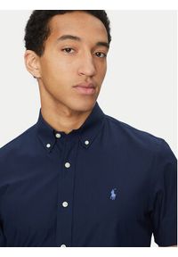 Polo Ralph Lauren Koszula 710945315002 Granatowy Custom Fit. Typ kołnierza: polo. Kolor: niebieski. Materiał: bawełna #2