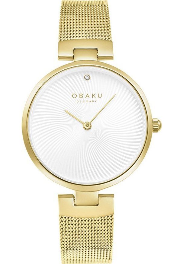 Zegarek OBAKU Zegarek damski Obaku Denmark V256LXGIMG złoty. Kolor: złoty