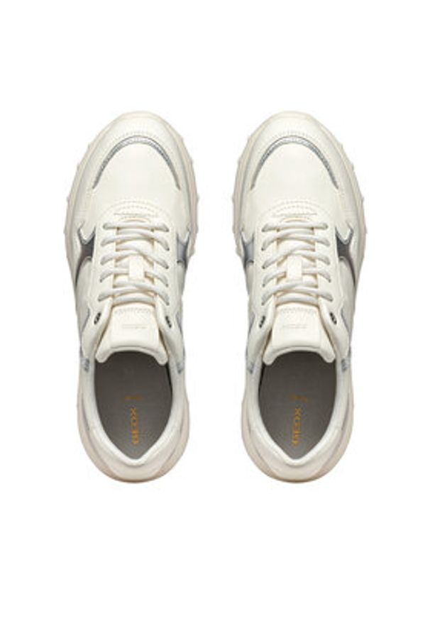 Geox Sneakersy D Alleniee D55LPA 0BC22 C1R1Q Écru. Materiał: skóra