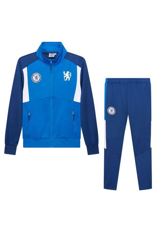 CHELSEA - Dres piłkarski dziecięcy Chelsea 23/24. Kolor: niebieski. Materiał: dresówka. Styl: sportowy