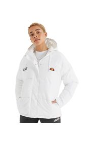 Kurtka turystyczna damska Ellesse Pejo. Typ kołnierza: kaptur. Kolor: biały. Materiał: poliester. Sezon: zima. Sport: turystyka piesza #1