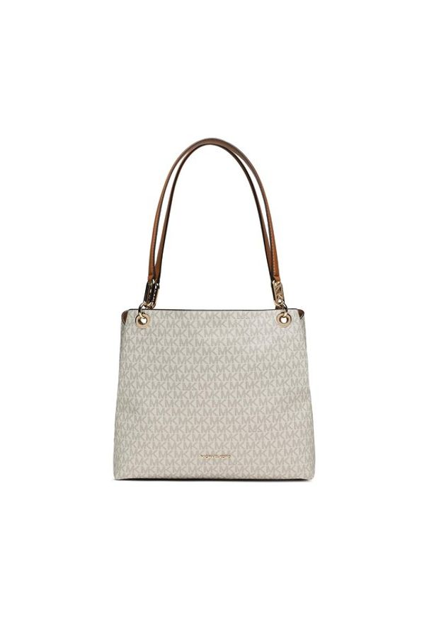 MICHAEL Michael Kors Torebka Kensington 30F3G8KT7B Écru. Materiał: skórzane
