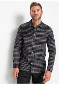 bonprix - Koszula flanelowa z długim rękawem, z czystej bawełny. Kolor: szary. Materiał: bawełna. Długość rękawa: długi rękaw. Długość: długie #1