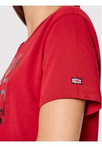 Pepe Jeans T-Shirt Zeldas PL505037 Czerwony Regular Fit. Kolor: czerwony. Materiał: bawełna #4
