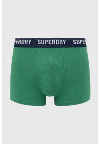 Superdry bokserki (3-pack) męskie kolor zielony. Kolor: zielony. Materiał: bawełna
