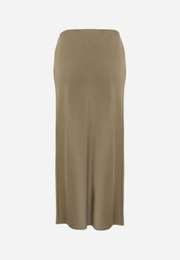 Renee - Ciemnozielona Satynowa Spódnica Maxi High Waist Formia. Stan: podwyższony. Kolor: zielony. Materiał: satyna #7