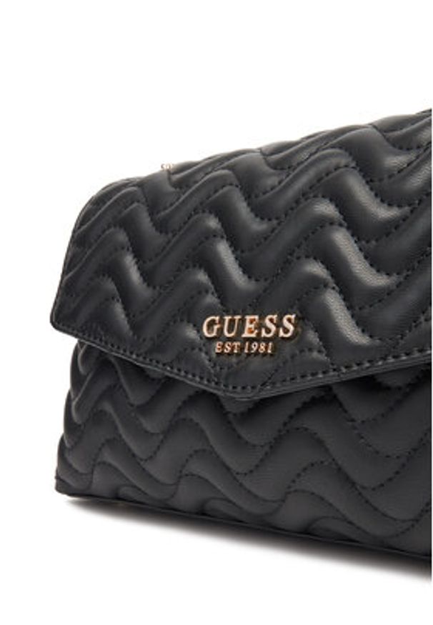 Guess Torebka Melisandra HWQG96 53210 Czarny. Kolor: czarny. Materiał: skórzane