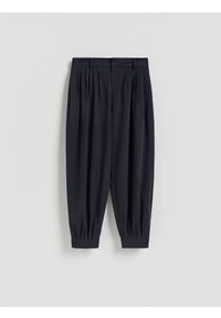 Reserved - Spodnie z domieszką wełny - granatowy. Kolor: niebieski. Materiał: wełna #1