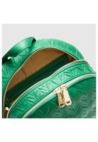 Valentino by Mario Valentino - VALENTINO Tłoczony zielony plecak z logo sunny re backpack. Kolor: zielony #3