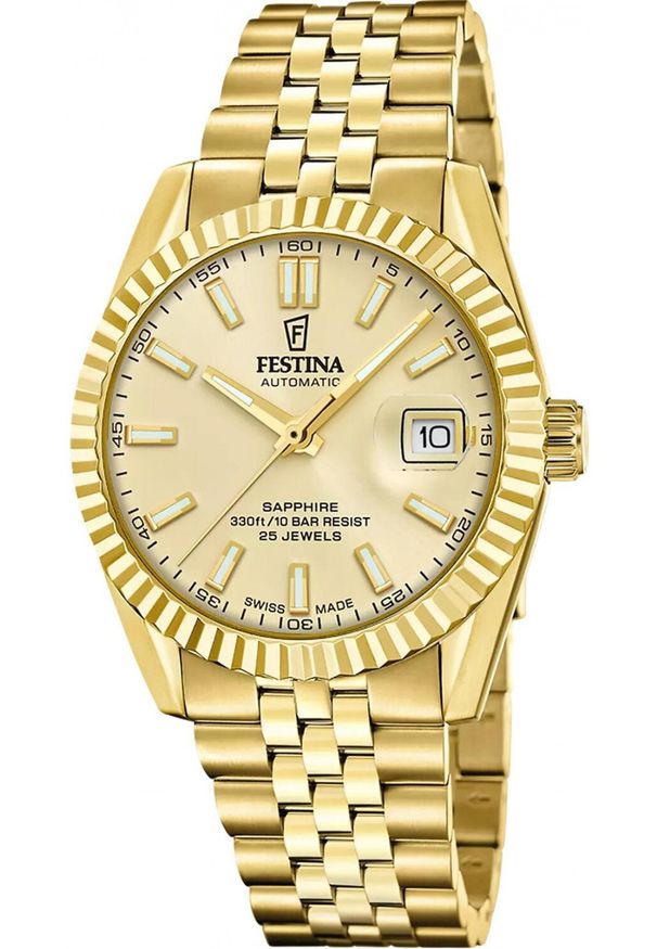 Zegarek Festina Zegarek męski Festina F20092-2 złoty. Kolor: złoty