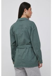 Vero Moda kurtka damska kolor zielony przejściowa. Kolor: zielony. Materiał: tkanina. Wzór: gładki