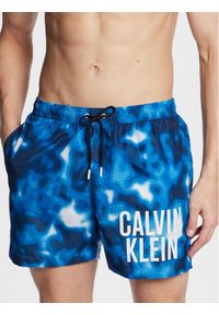 Calvin Klein Swimwear Szorty kąpielowe KM0KM00795 Niebieski Regular Fit. Kolor: niebieski. Materiał: syntetyk #1