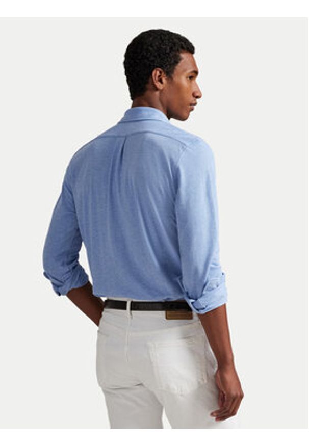 Polo Ralph Lauren Koszula 710654408154 Niebieski Regular Fit. Typ kołnierza: polo. Kolor: niebieski. Materiał: bawełna