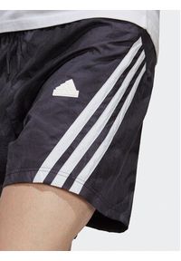 Adidas - adidas Szorty sportowe Future Icons Allover Print Shorts IC8252 Czarny Regular Fit. Kolor: czarny. Materiał: syntetyk. Wzór: nadruk. Styl: sportowy