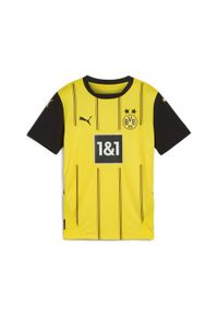 Puma - Młodzieżowa koszulka domowa Borussia Dortmund 24/25 PUMA Faster Yellow Black. Kolor: czarny, żółty, wielokolorowy