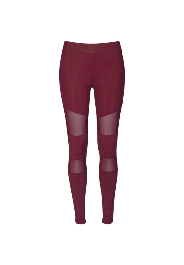 Urban Classics - Damskie legginsy Urban Classic mesh. Kolor: czerwony. Materiał: mesh