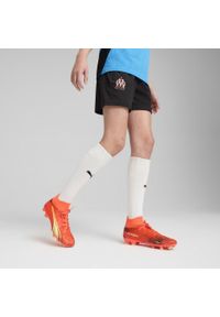 Puma - Młodzieżowe szorty treningowe Olympique Marsylia PUMA Black Copper Metallic. Kolor: czarny, szary, wielokolorowy. Sport: piłka nożna