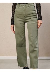 Sinsay - Jeansy culotte - zielony. Kolor: zielony