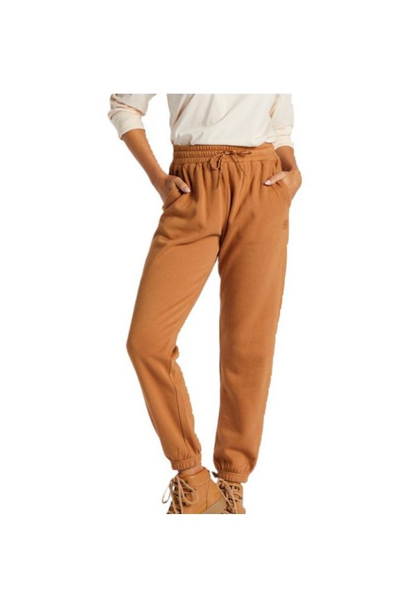 Spodnie turystyczne damskie Billabong Halifax. Kolor: brązowy. Materiał: bawełna, poliester. Sezon: lato. Sport: turystyka piesza