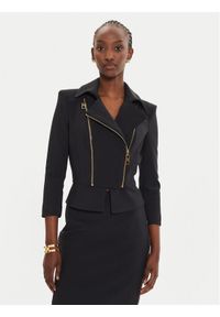 Elisabetta Franchi Marynarka GI-100-46E2 Czarny Slim Fit. Kolor: czarny. Materiał: syntetyk #1