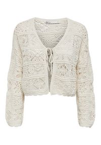 only - ONLY Kardigan Beach 15257604 Biały Regular Fit. Kolor: biały. Materiał: syntetyk #5