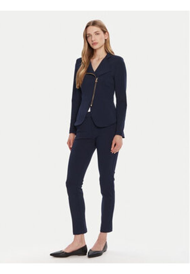 Rinascimento Chinosy CFC0126226003 Granatowy Slim Fit. Kolor: niebieski. Materiał: syntetyk