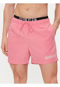 Calvin Klein Swimwear Szorty kąpielowe KM0KM00992 Różowy Regular Fit. Kolor: różowy. Materiał: syntetyk