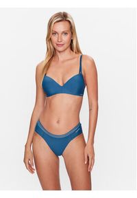 Calvin Klein Underwear Biustonosz z fiszbiną 000QF6017E Niebieski. Kolor: niebieski. Materiał: syntetyk