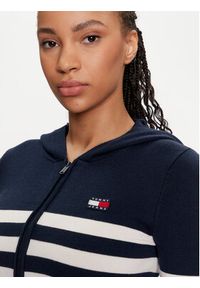 Tommy Jeans Sweter DW0DW18524 Granatowy Slim Fit. Kolor: niebieski. Materiał: syntetyk, wiskoza #5