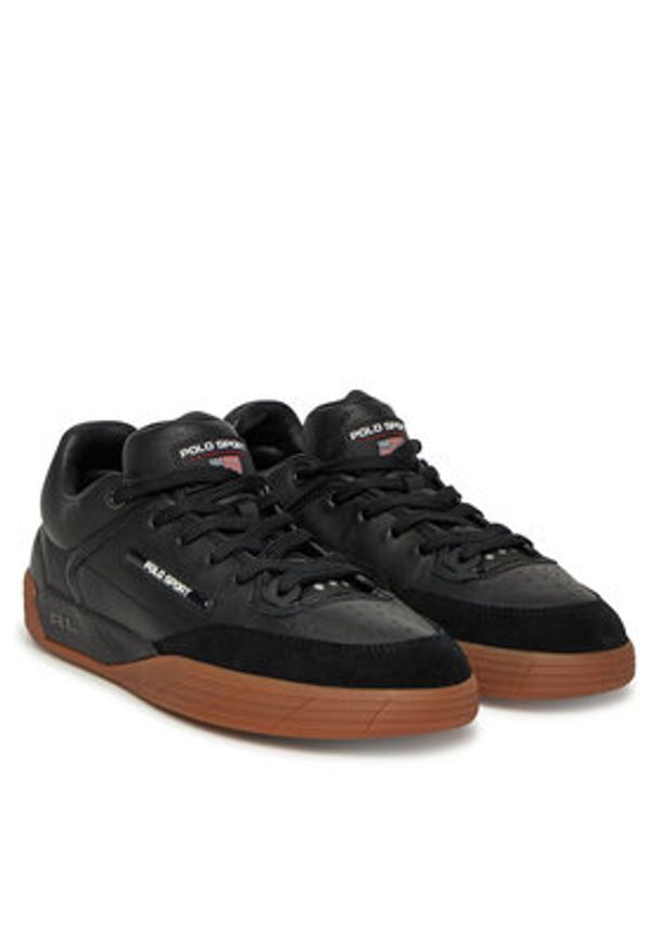 Polo Ralph Lauren Sneakersy 809961160002 Czarny. Kolor: czarny. Materiał: skóra