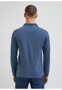 Lee - LEE PIQUE POLO MESKA KOSZULKA Z DŁUGIM RĘKAWEM LONGSLEEVE DEEP WATERS L61VRLA62. Typ kołnierza: polo. Długość rękawa: długi rękaw. Długość: długie #4