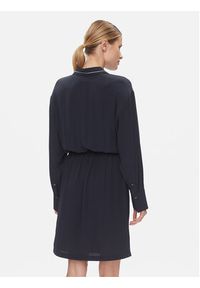 TOMMY HILFIGER - Tommy Hilfiger Sukienka koszulowa Smd Detail Fluid Knee Dress WW0WW41009 Granatowy Regular Fit. Kolor: niebieski. Materiał: wiskoza. Typ sukienki: koszulowe #6