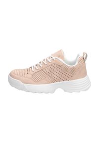 Różowe sportowe buty damskie Kylie Crazy 8402. Kolor: różowy. Materiał: zamsz #1