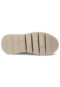 CheBello - Beżowe Sneakersy Chebello Wygodne Obuwie Damskie. Zapięcie: sznurówki. Kolor: beżowy. Materiał: materiał, skóra. Styl: elegancki #4