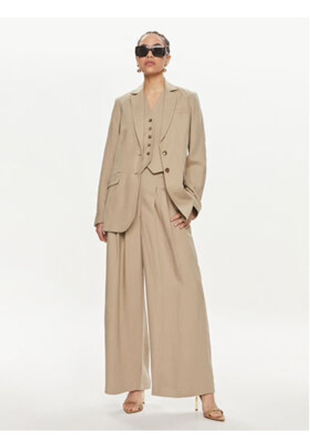 Herskind Marynarka Mercy 5116840 Beżowy Relaxed Fit. Kolor: beżowy. Materiał: wiskoza