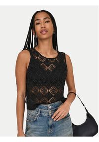 JDY Top Eva 15351499 Czarny Regular Fit. Kolor: czarny. Materiał: syntetyk #7