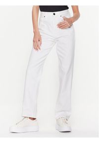 Calvin Klein Jeansy High Rise Straight K20K205166 Biały Regular Fit. Kolor: biały #1