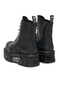NEW ROCK Glany M-MILI084N-S6 Czarny. Kolor: czarny. Materiał: skóra. Styl: rockowy #4