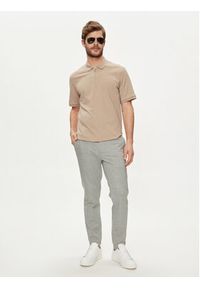 Jack & Jones - Jack&Jones Polo Mac 12249324 Beżowy Standard Fit. Typ kołnierza: polo. Kolor: beżowy. Materiał: bawełna, syntetyk #5
