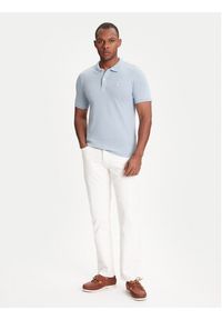 United Colors of Benetton - United Colors Of Benetton Polo 3WG9U301Z Niebieski Slim Fit. Typ kołnierza: polo. Kolor: niebieski. Materiał: bawełna #4