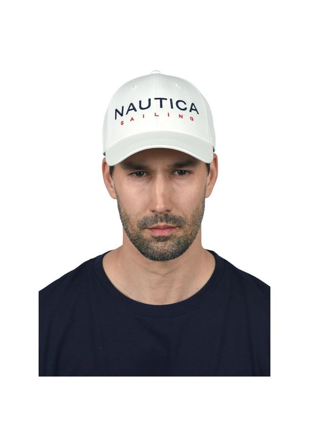 Czapka z daszkiem Nautica Baltic Strapback. Kolor: biały. Styl: sportowy