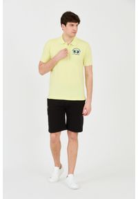 La Martina - LA MARTINA Cytrynowe męskie polo z dużym logo, Rozmiar M. Typ kołnierza: polo. Kolor: żółty #3